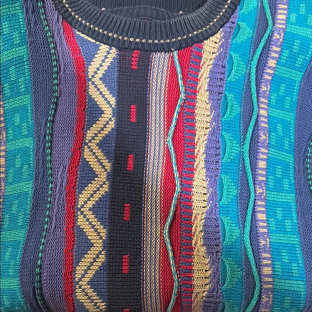 Vintage Bright Patterned Men's Sweater